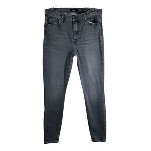 7 For All Mankind Gray Skinny Jeans Stretchy Fit